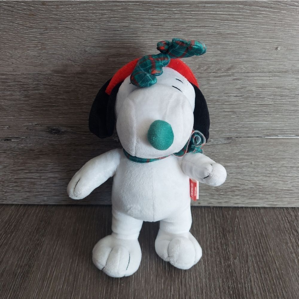 Peanuts for Pets Holiday Snoopy Reindeer Squeaky Dog Fetch Toy 9"